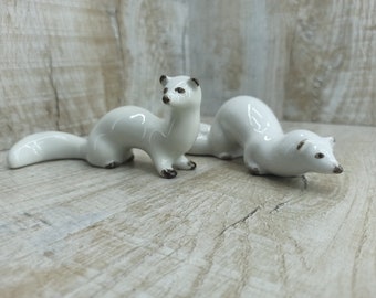 Vintage Polarfuchs Polarfuchs Set Polonnoe 1970er Jahre Polarfuchs Polarfuchs Polarfuchs Paar Polonnoje Wilde Tiere