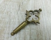 Antique Samovar key Large key of Samovar tap Antique small bronze spigot key Medium Brass old key Unique antique key Secret room key