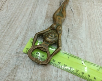 Vintage Bottle Opener Bronze Nude Girl Naked Sexy Lady Erotik Art