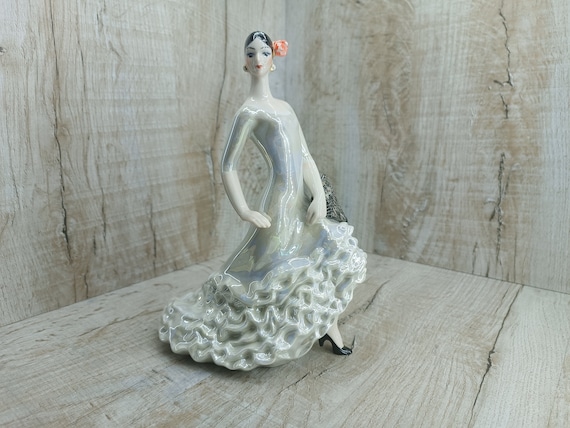 Vintage Porcelain Dancer Figurine, Karmen, USSR, Kiev, 1970s