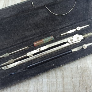 Vintage Architect Set Drawing Set Professional Drafting tools Engineer Drawing Instruments Drafting Set marking tools Design pens dividers