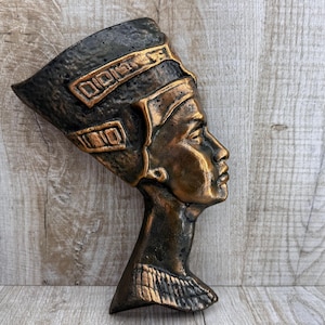 Antique Nefertiti large mask Carnival Silver mask Nefertiti God girl Magic Mask Handmade Shiva Goddess Egypt Gilding wall décor Art