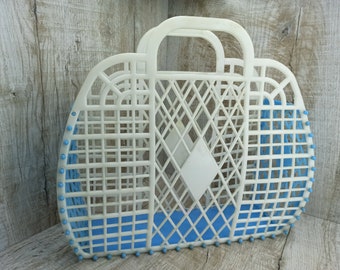 Vintage USSR Avoska Plastic Basket: 1960s Reusable Shopping Bag