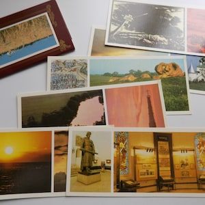 Conjunto de 15 cartões postais Campo Kulikovo batalha militar de príncipes Terras históricas da crônica russa esotérica Lugar de energia vintage arqueologia