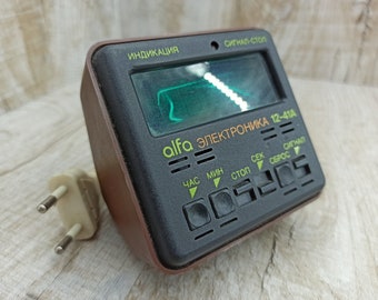 Vintage Alfa Elektronika Alarm Clock: USSR Table Clock, Working Condition