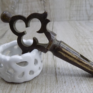 Antique Samovar key Large key of Samovar tap Antique small bronze spigot key Medium Brass old key Unique antique key Secret room key