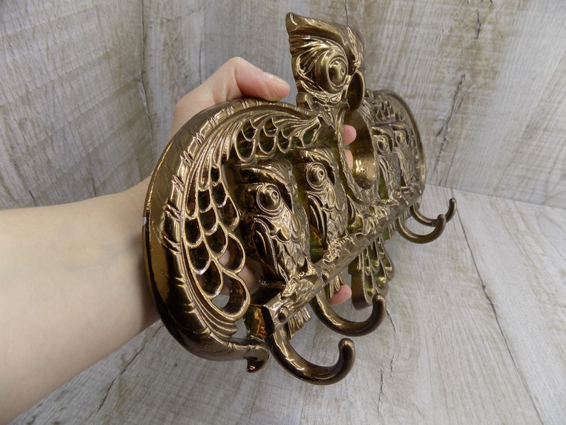 Vintage Metal Coat Hooks Owl Rustic Copper Hooks Figured - Etsy