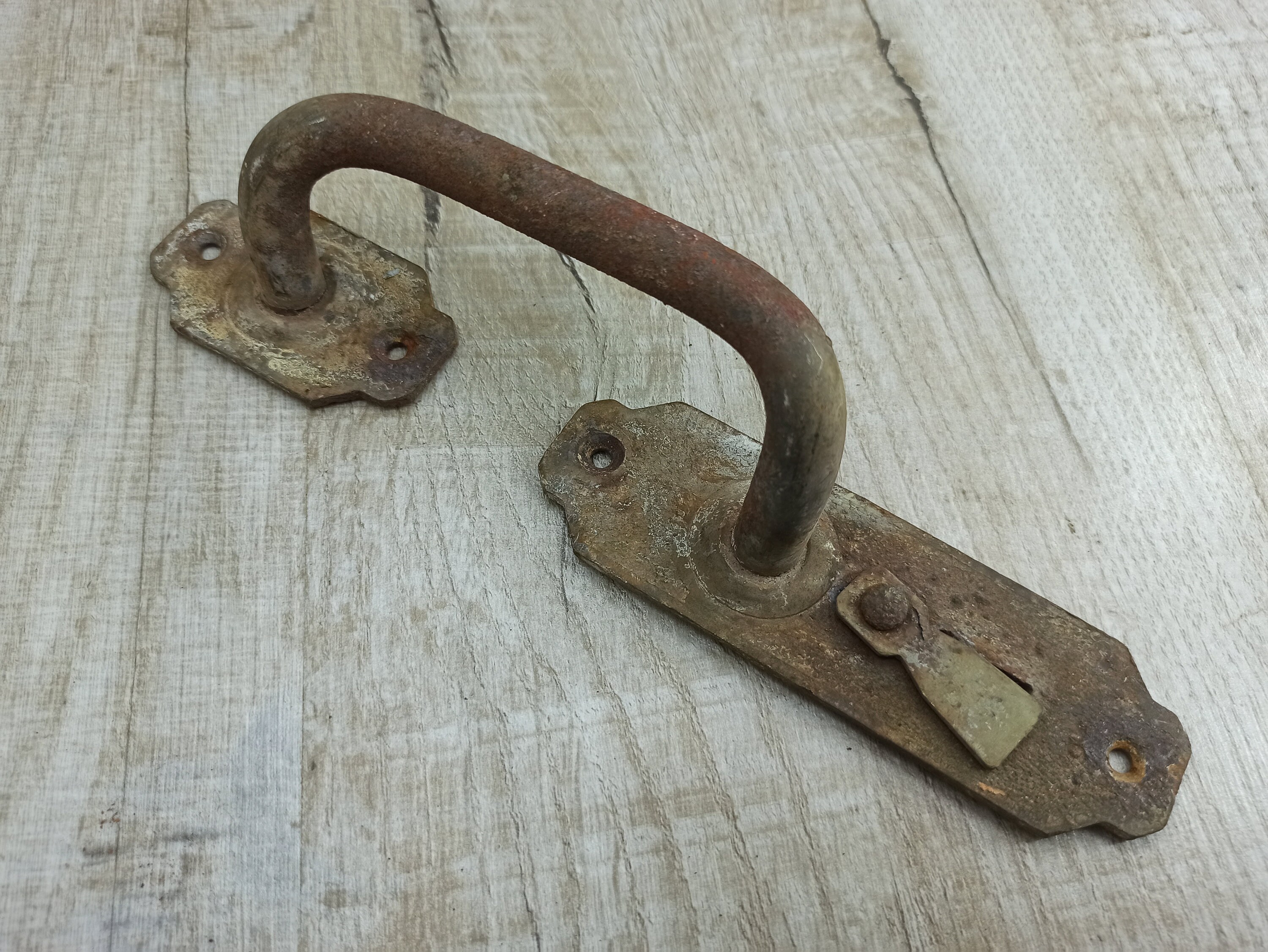 poignée de porte vintage Poignées de porte anciennes poignées gauche droite paire poignée de porte soviétique peinte en blanc Poignée de porte en méta