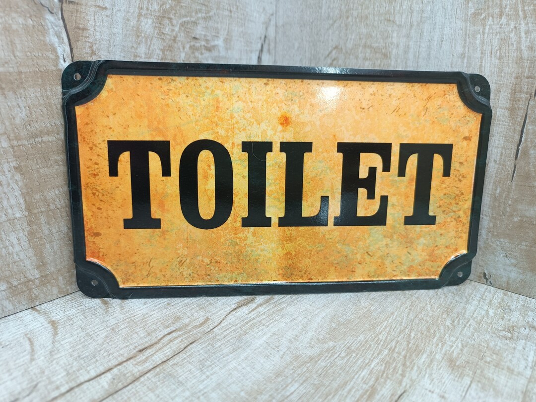 Vintage Style Toilet Sign: Metal WC Restroom Decor (8x4 In) - Etsy