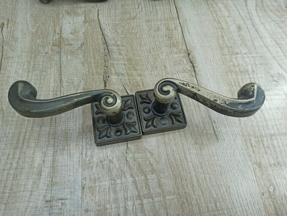 Vintage Door Knob Old Door Knobs Big Black Handles Door Etsy