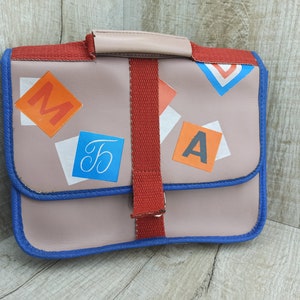 sac d’école vintage Red sac d’école signe signe antique Sac à dos Unique étudiant unisexe fournitures d’école collectionnables Attention Kids signe