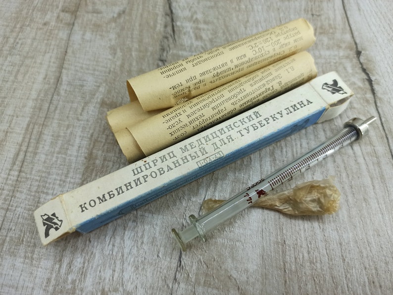 1 Ml Tuberculin Medical Syringe Vintage Glass Syringe Old Etsy