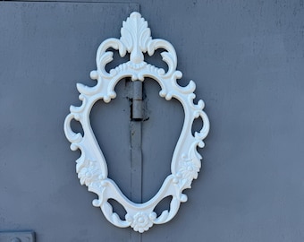 Large Ornate Cast Metal Oval Frame: Restored Antique Victorian Decor