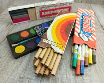 Drawing set Artist Set of colored pencils Designer paints Set for painting Office supplies Multicolor Wax Pencils Quality Pencils Iridescent