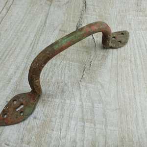 Vintage Door Handles Giant metal Door Handles with rust painted door handle Unique handle antique door handles Retro knobs window handles