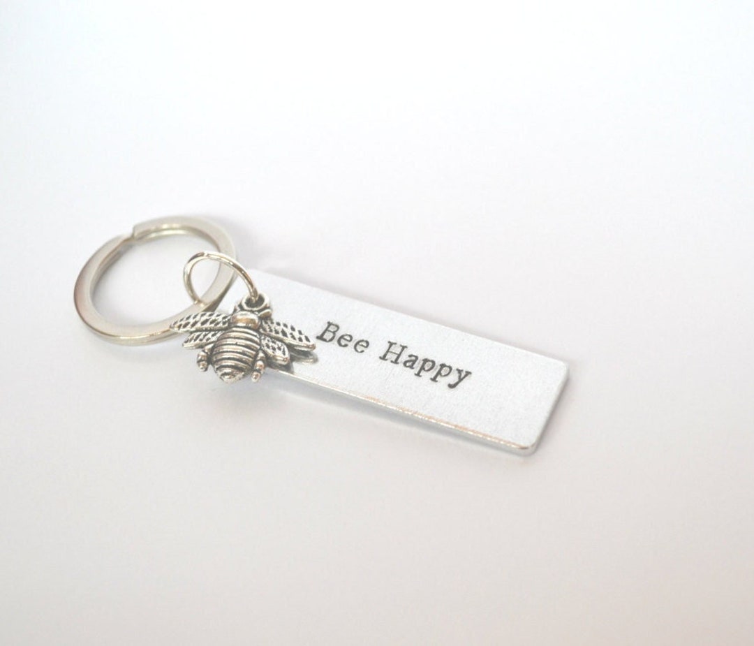 Bee Key Ring - Aluminium Key Chain - Custom Cute Gift - Sentimental - Etsy
