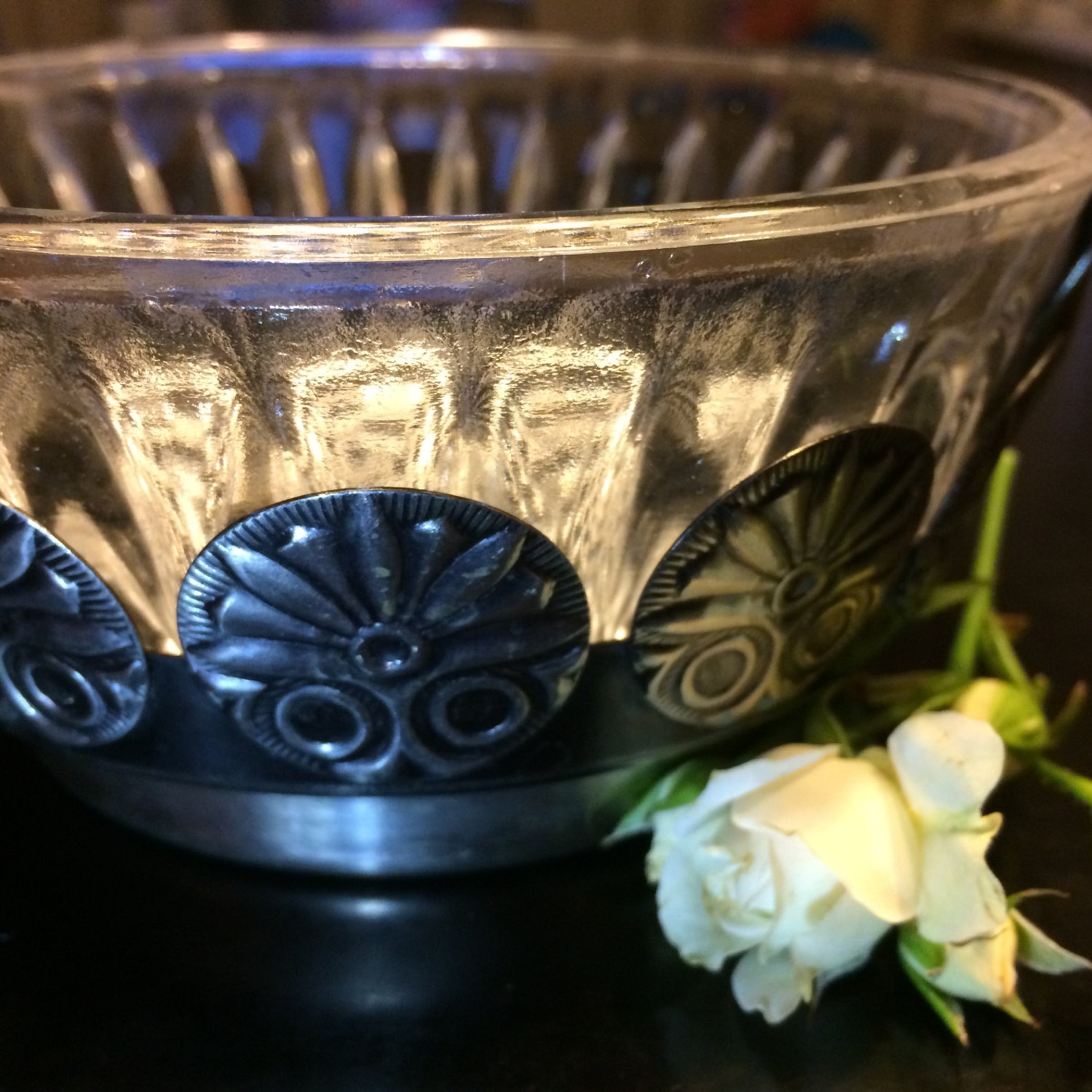 Vintage crystal vase for fruits and sweets Crystal bowl Etsy