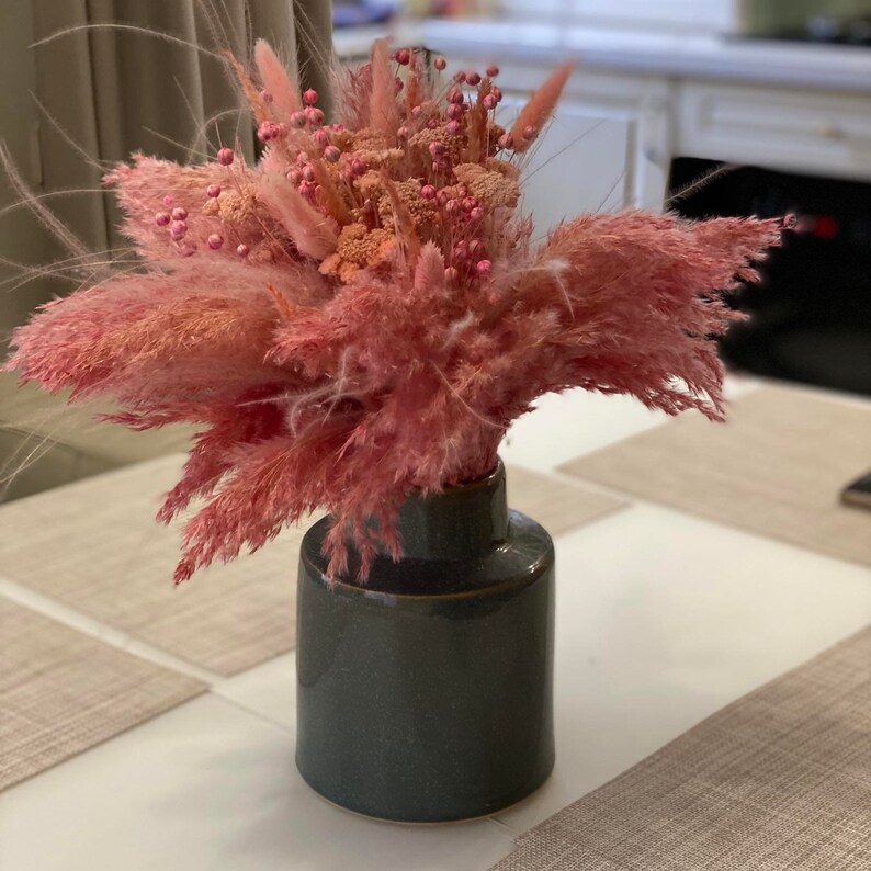 Pampas Grass Vase Dried Flower Bouquet Dried Flower Arrange Etsy