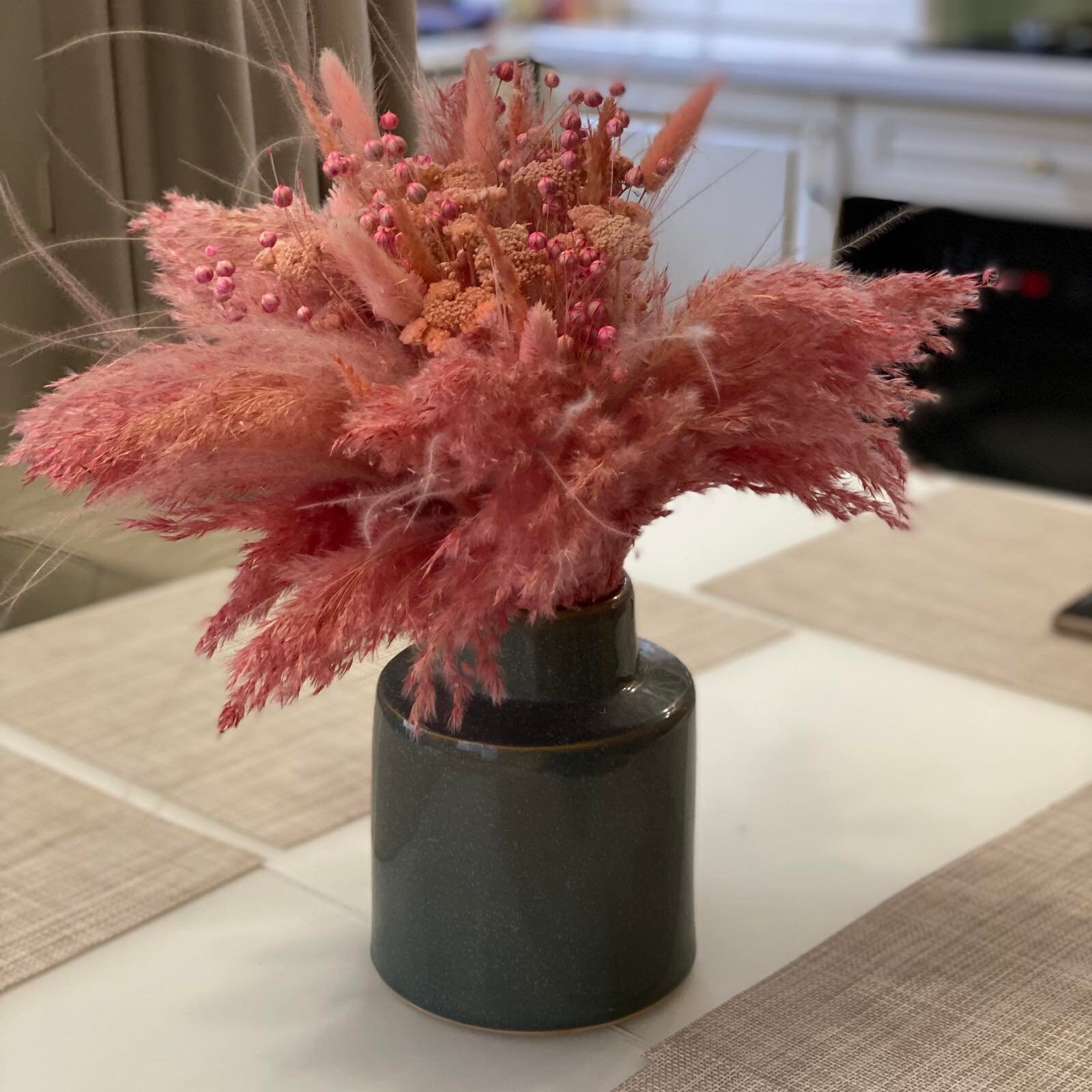 Pampas Grass Vase Dried Flower Bouquet Dried Flower Arrange Etsy Canada