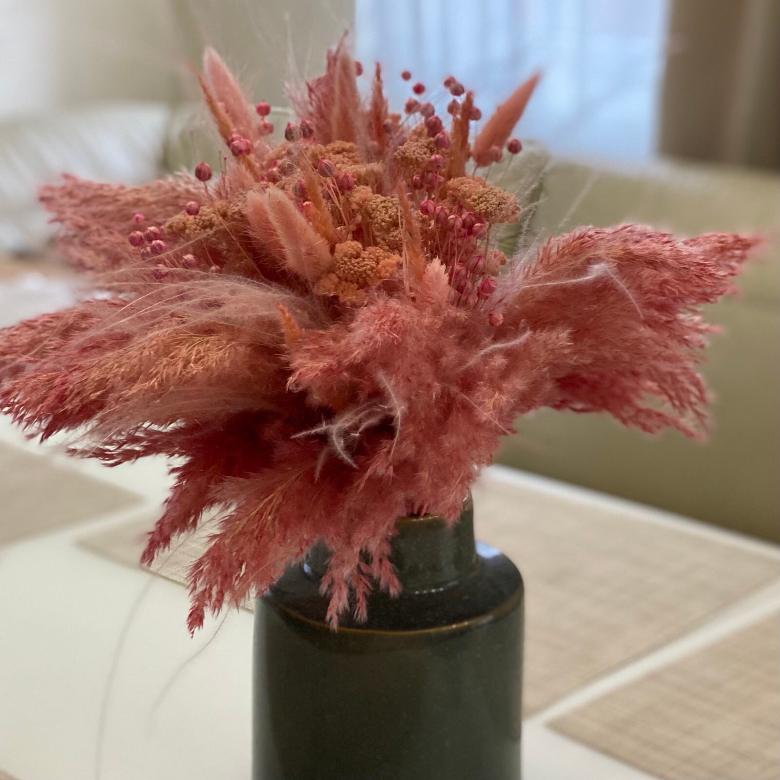 Pampas Grass Vase Dried Flower Bouquet Dried Flower Arrange Etsy Canada