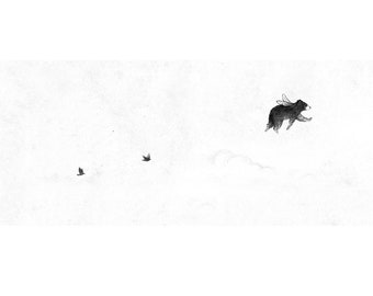 Flying Bear Print