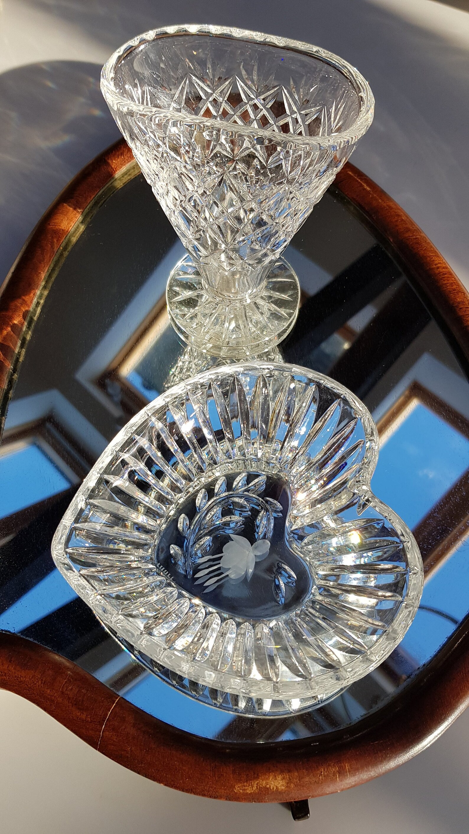 Edinburgh Crystal Vase Mid Century Cut Crystal Vase Etsy