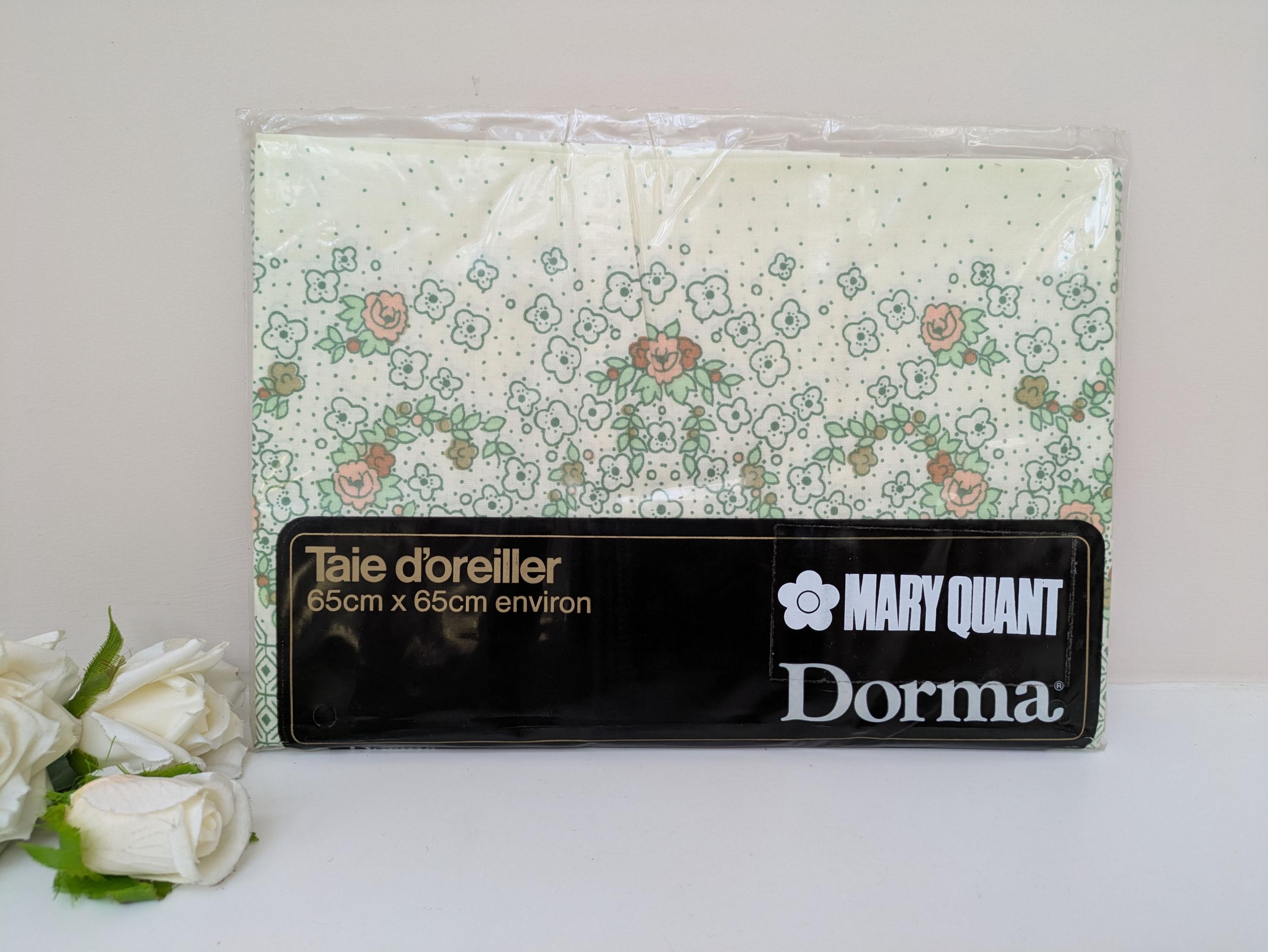 Vintage Pillowcase, Mary Quant for Dorma, Large Square Continental