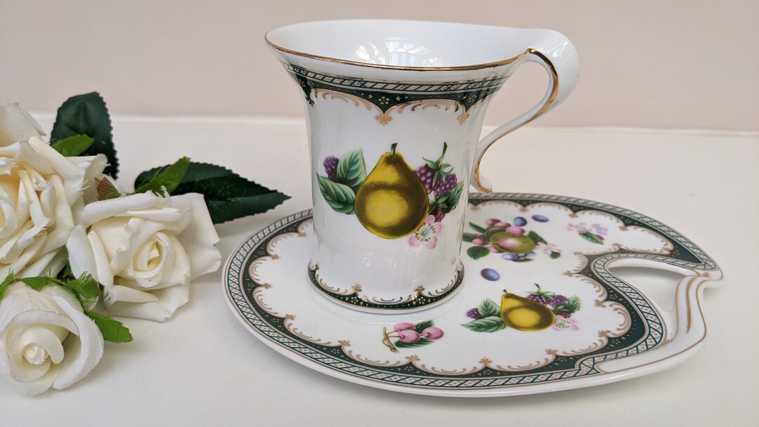 Mug and Snack Plate Set, the Leonardo Collection, Autumn Fruits, Art