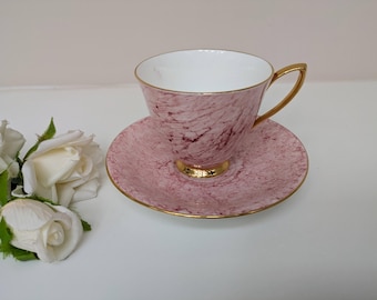 Vintage Royal Albert Gossamer Tea Trio or Duo, 1950s Cup, Saucer and Plate, Harlequin Colours, Blue, Teal, Orange, Pink, Yellow