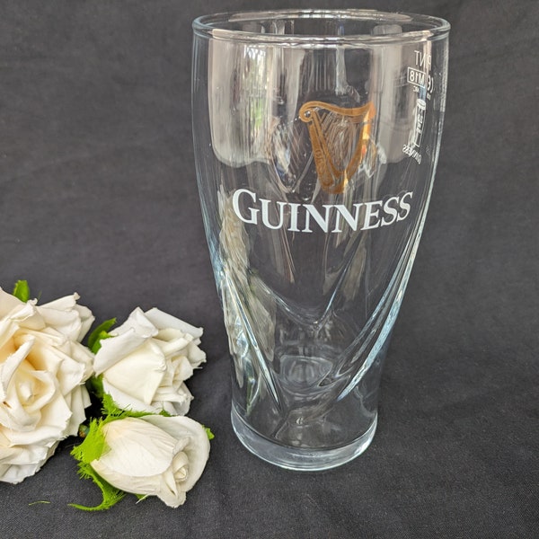 Guinness Beer Glass, Gravity, Draught Pint Glass, Advertising Glass, Home Bar Accessory, Father's Day Gift, Man Cave Gift