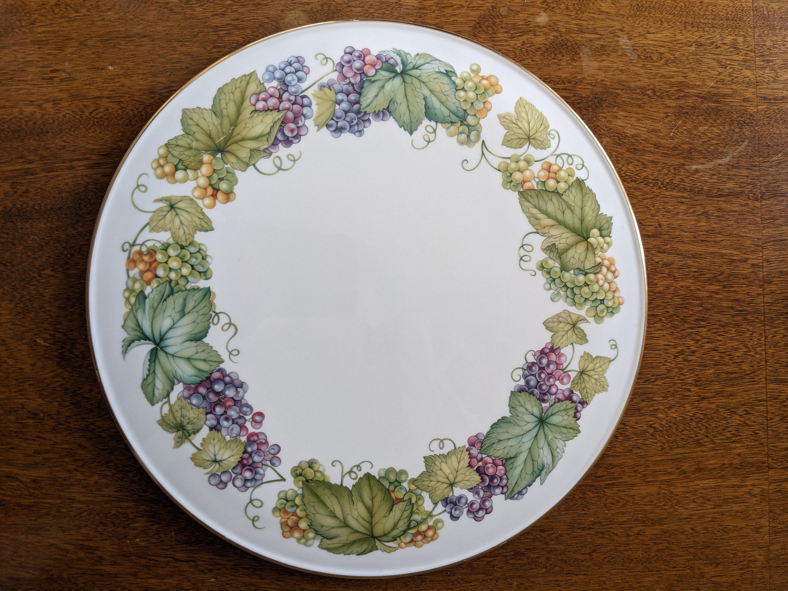 Vintage Royal Worcester Cake Plate Vine Harvest Grapes and Etsy