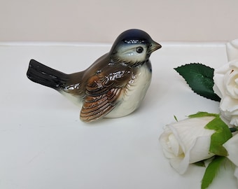 Goebel Bird Figure, West German, Porcelain Sparrow, CV73, Gloss Finish, Hand Painted Pottery Bird, Birthday Gift, Gift for Collector
