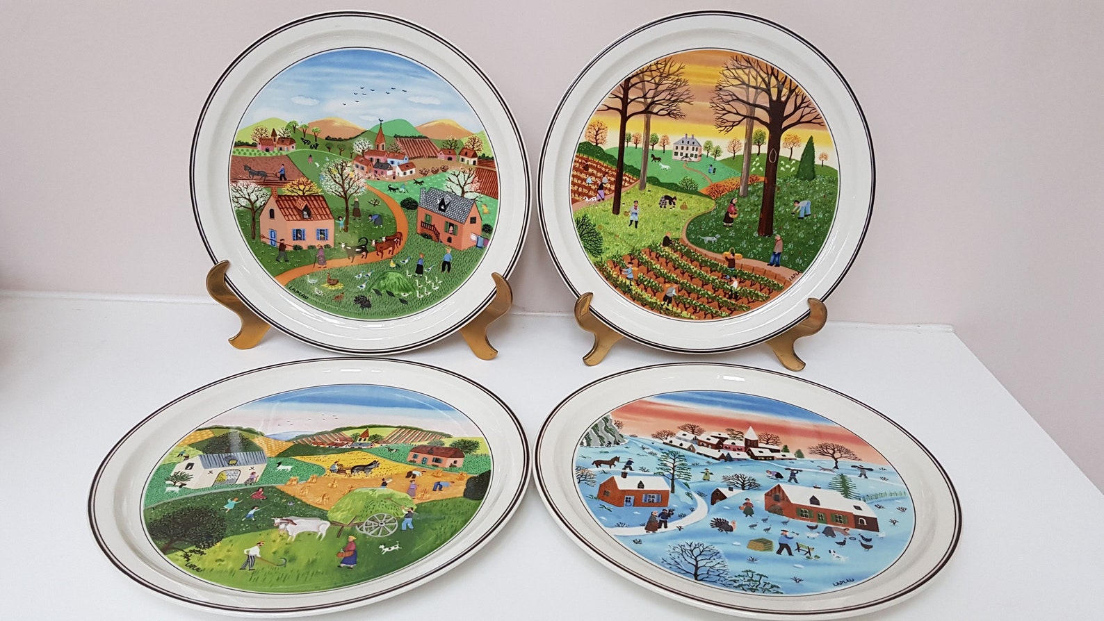 Villeroy Boch Four Seasons Plates Set of 4 Collectors Etsy