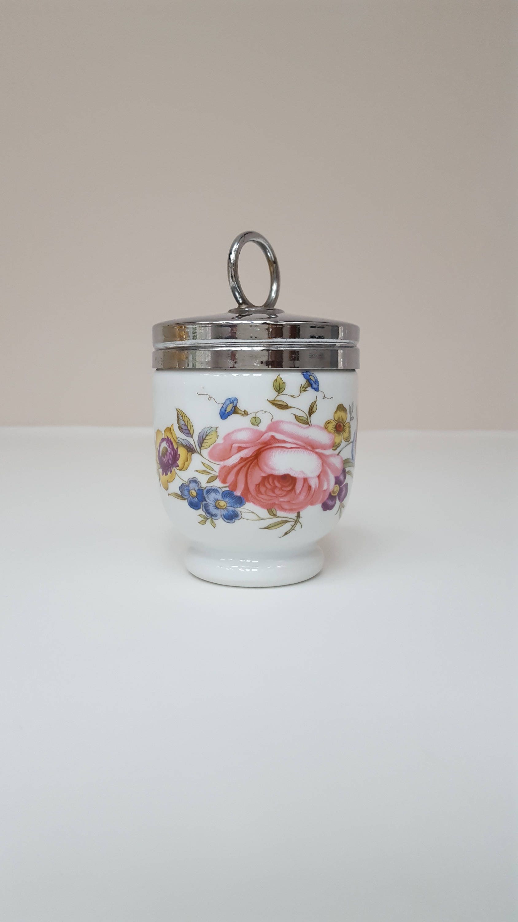 Classic Royal Worcester Egg Coddler King Size Bournemouth Rose