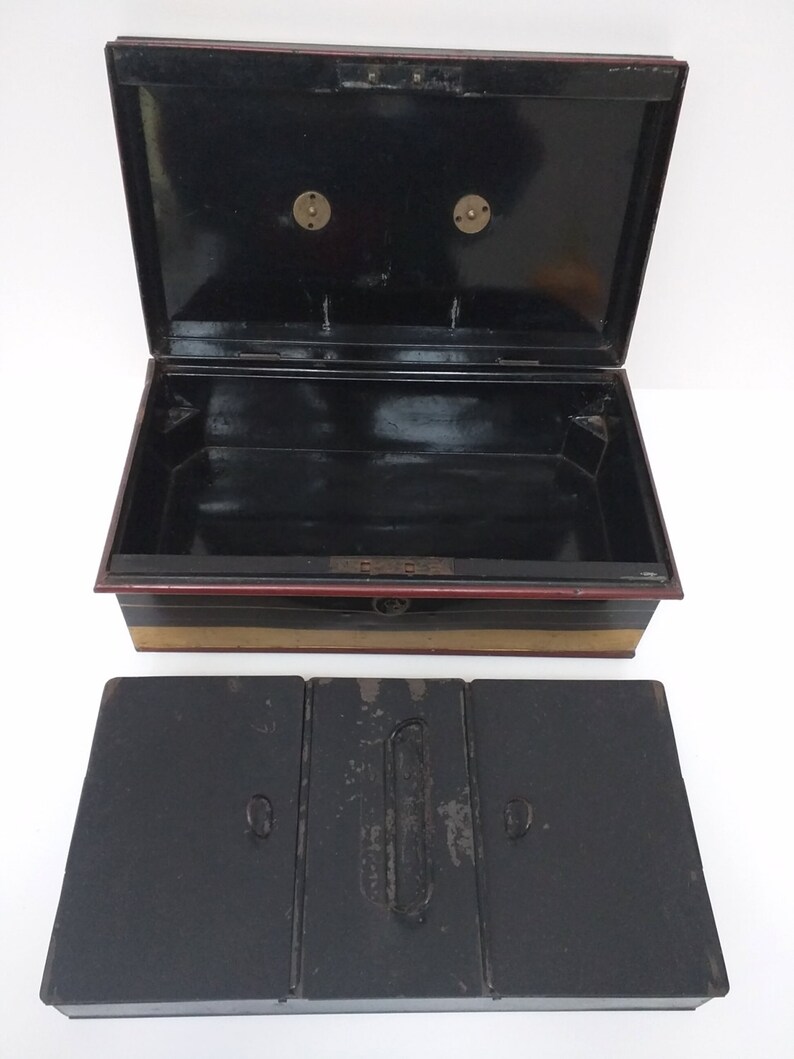 Large Vintage Cash Box With Removable Inner Tray With Three Etsy UK