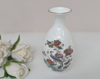 Kutani Crane Vase, Wedgwood, Posy Pot, Oriental Style, Small Flower Vase, 1970s English China, Vintage, Wedgewood, Christmas Gift,