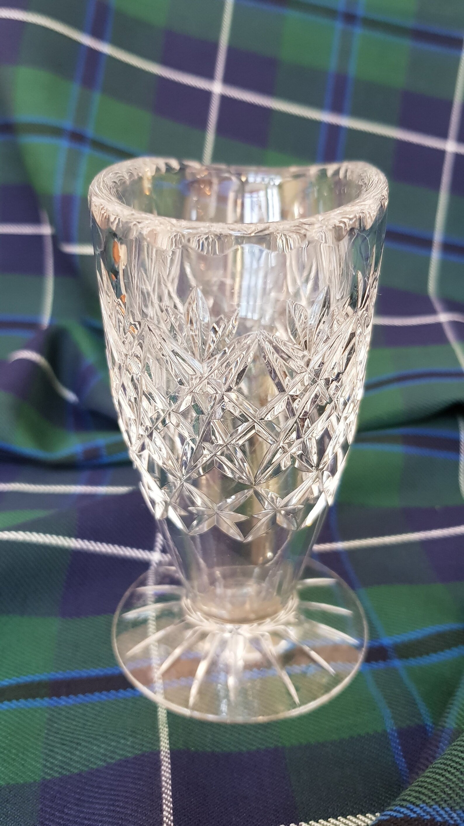 Edinburgh Crystal Vase Mid Century Cut Crystal Vase Etsy