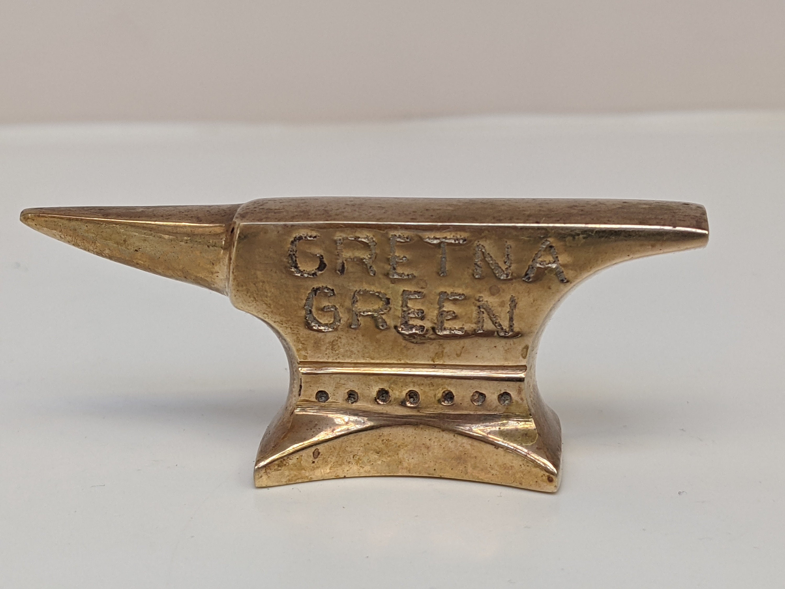 Vintage Solid Brass Anvil Gretna Green Blacksmiths Anvil Etsy