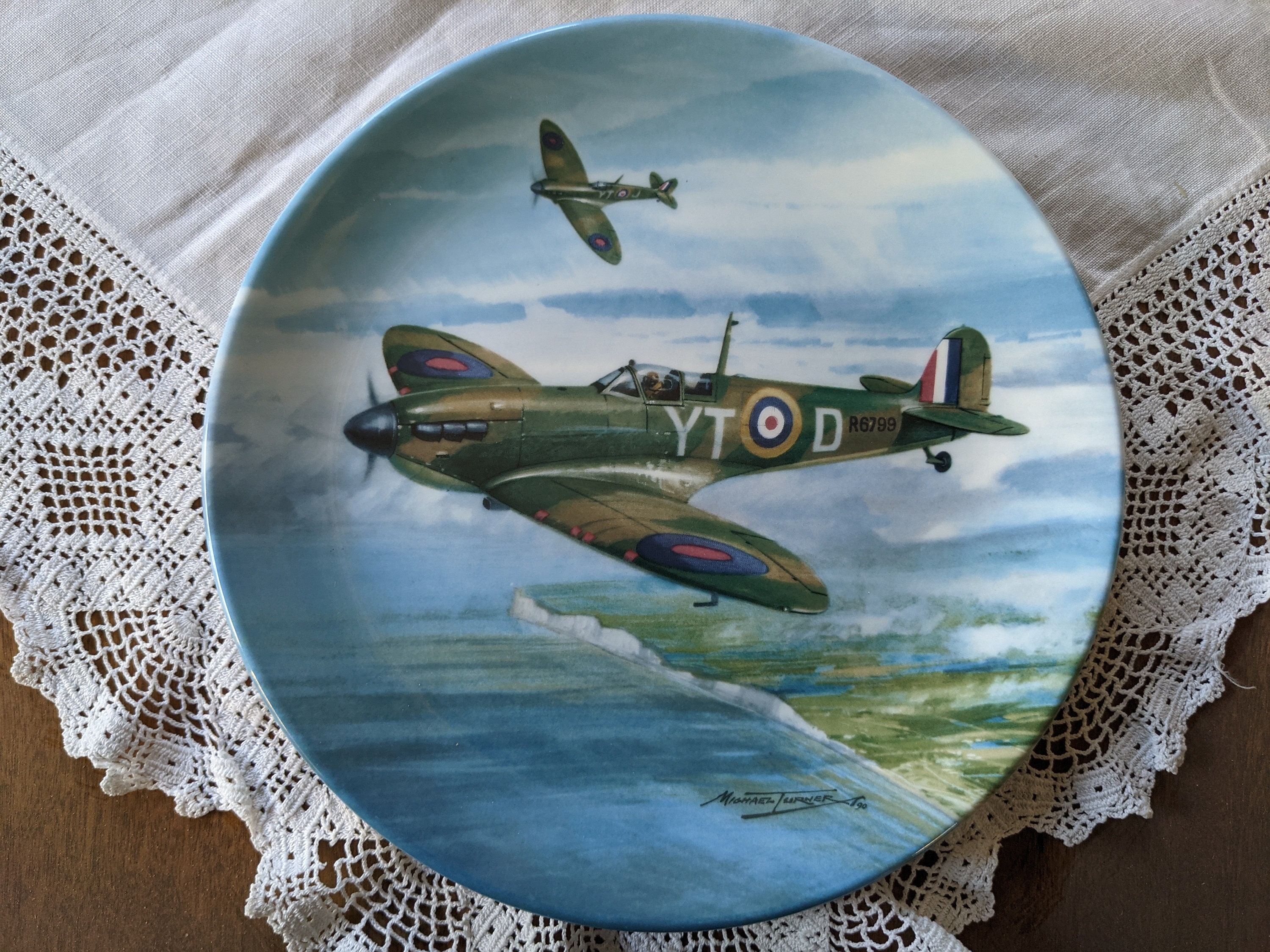 Coalport Collectors Plate, Dawn Patrol, Reach for the Sky