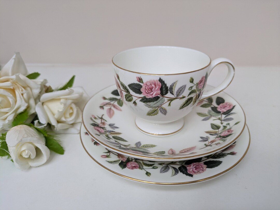 Wedgwood Trio, Hathaway Rose, Pink Rose, Cup Saucer & Side Plate