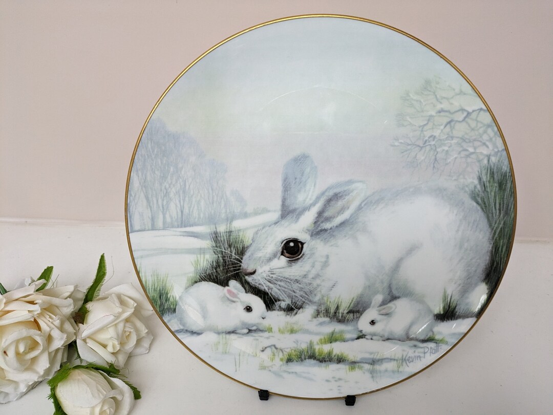 White Rabbit Plate, Tranquility, Wildlife in Winter, Crown ...