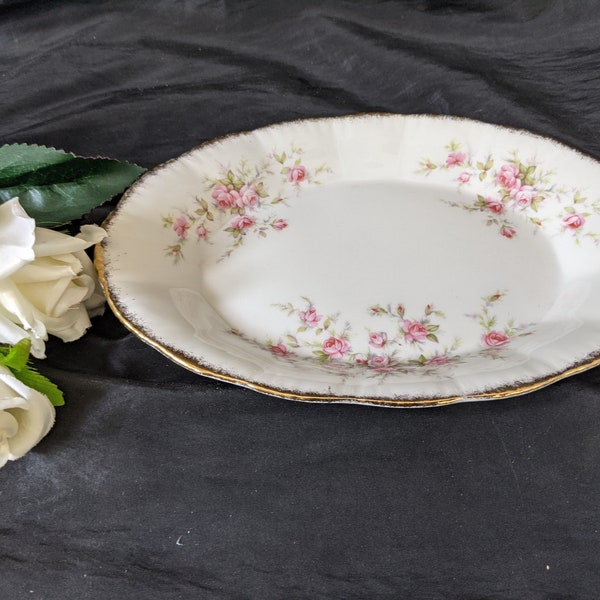 Paragon Oval Dish, Victoriana Rose, Pink Roses, Serving Plate, Shallow Serving Bowl, Vintage Wedding Gift, Collectable China, Gift for Her