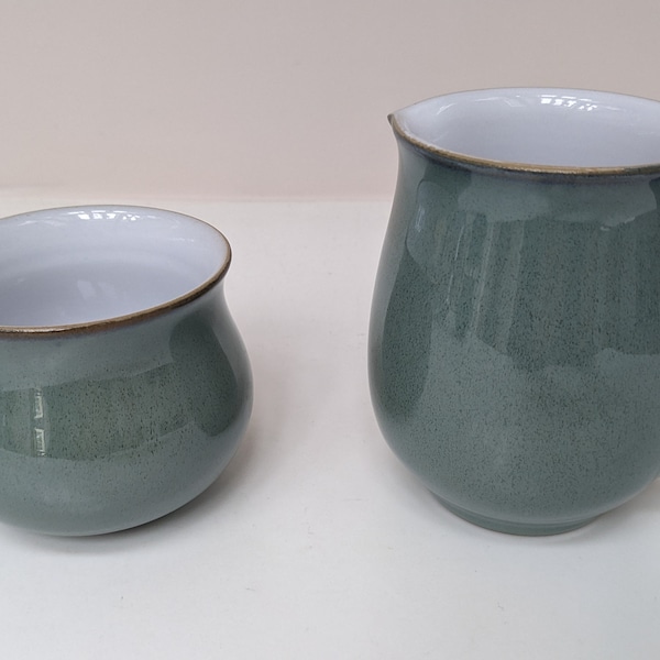 Denby Cup or Milk Jug, Regency Green, Stoneware Tea Set, Vintage Green Pottery, Retro Homeware, Replacement Cup or creamer