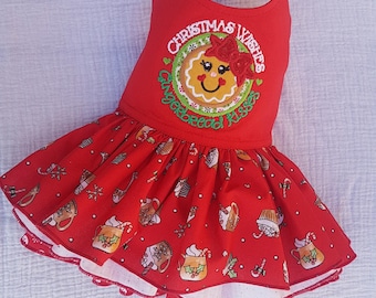 Gingerbread dog Dress, Christmas, Chihuahua clothes
