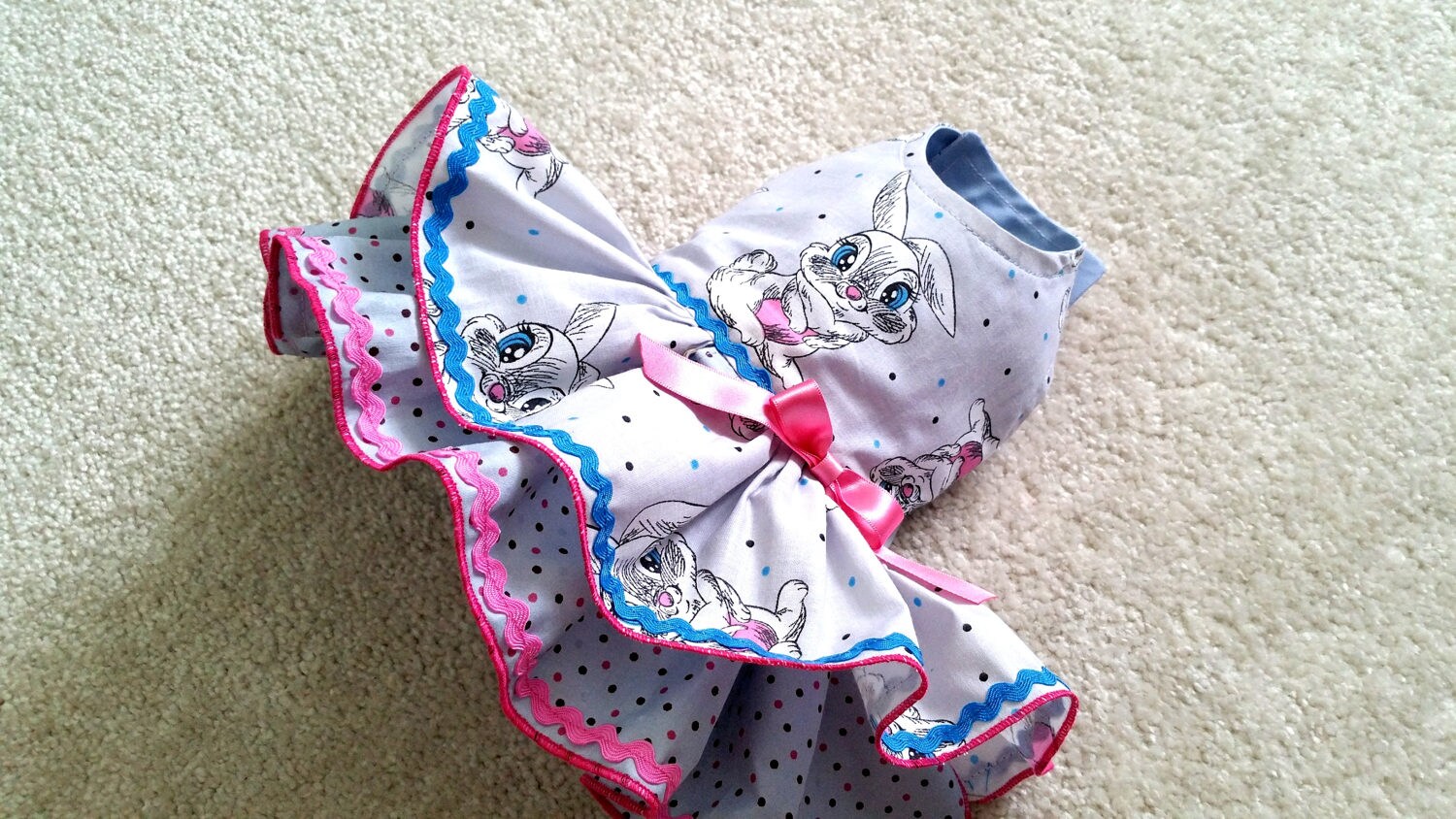 Small Dog clothing Bunny Easter Dog Dress Harness Dog Etsy