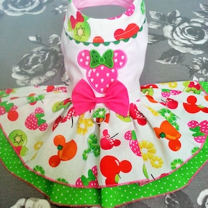 Vêtements pour petit chien, robe pour chien, robe pour chien fruit, robe chihuahua, robe Yorkie