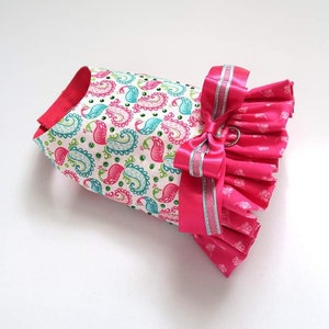 Small Dog clothing, Harness dress, Chihuahua short dress Crystal Yorkie  Dress XS