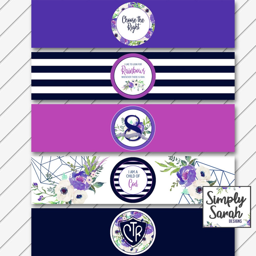 Printable Baptism Water Bottle Labels LDS Baptism Party Etsy