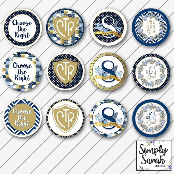 LDS Baptism Party Cupcake Toppers Food Labels Decorations - Etsy