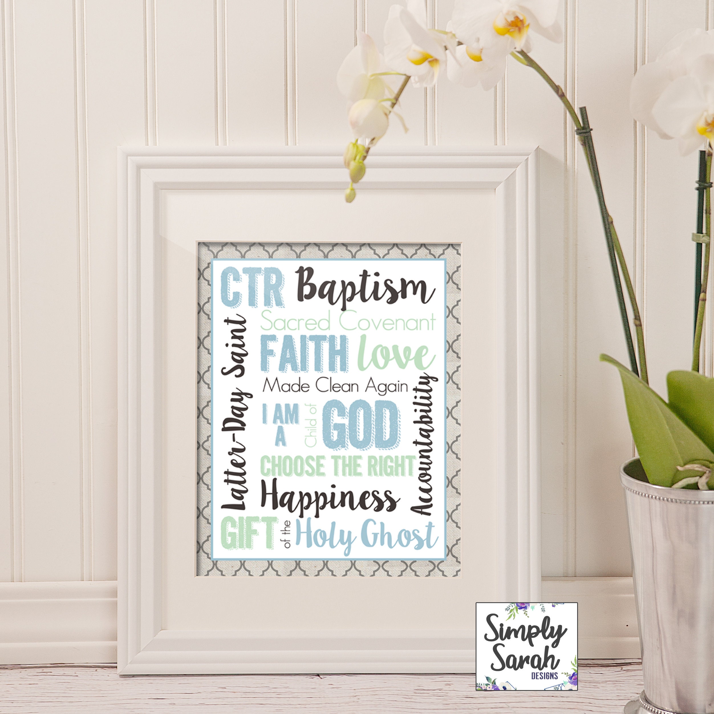 LDS Baptism Word Art Wall Art Print 8x10 and 11x14 LDS | Etsy